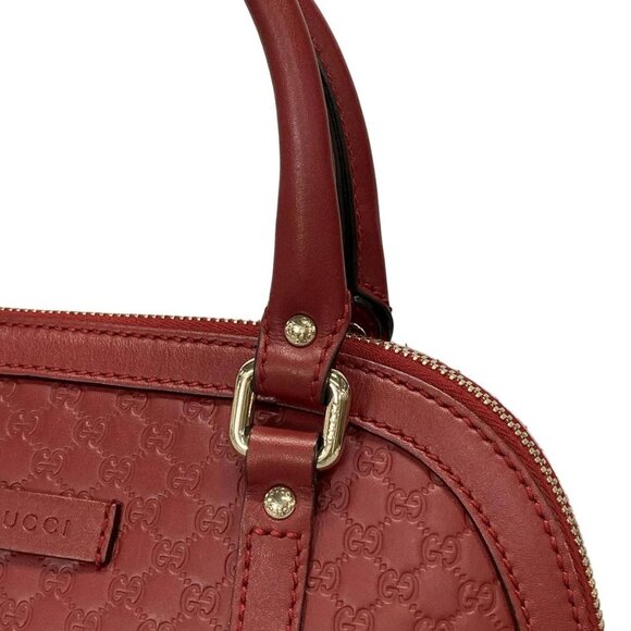 Auth GUCCI Micro Guccissima 449654 Red Leather - Handbag - Picture 10 of 16